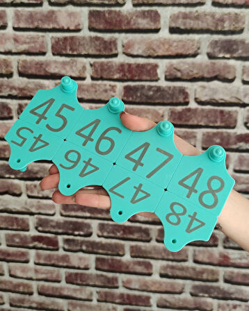 Büyükbaş Hayvan Kulak Küpesi Mavi 1-250  Arası